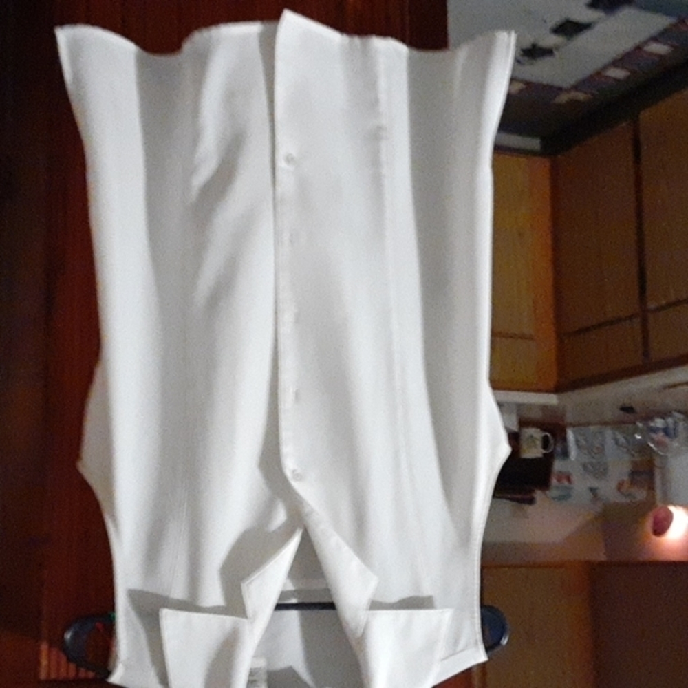 White polyester top